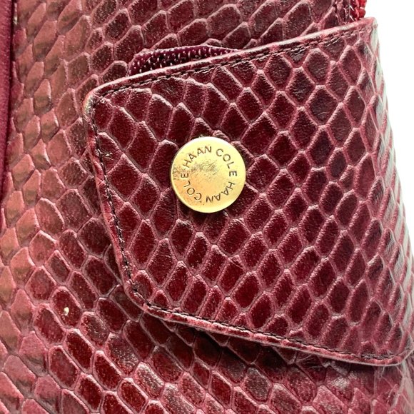 Cole Haan Grand Os Claremont Merlot Smooth Embossed Leather Booties - Picture 10 of 11